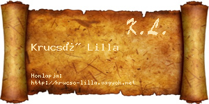 Krucsó Lilla névjegykártya